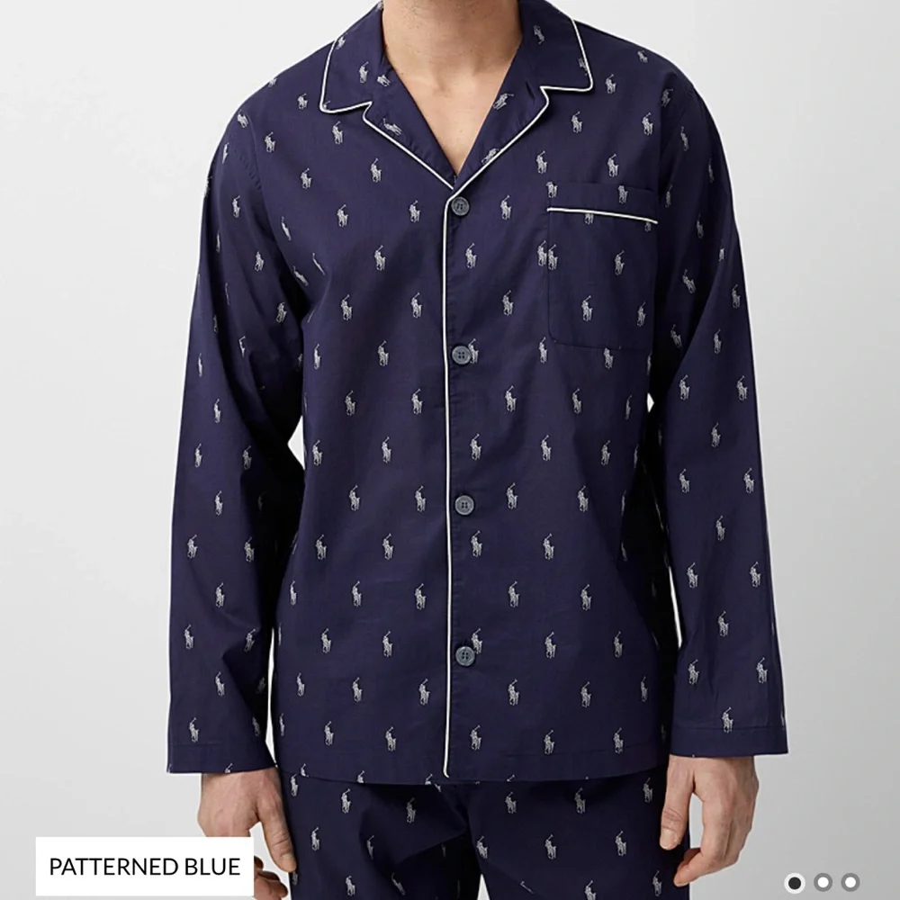 Polo Ralph Lauren Signature Pony Pajama Shirt Blue Size 3X NWT